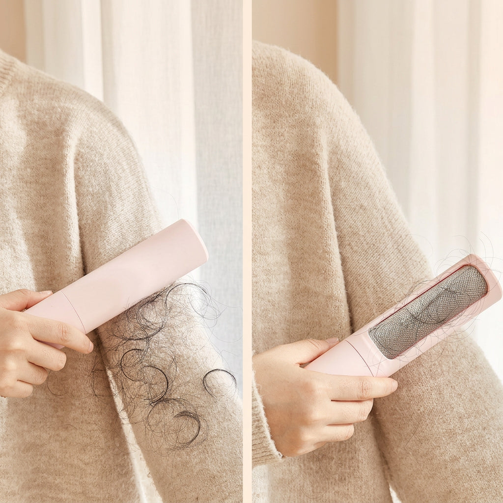 Reusable Pet Hair Remover Roller – Self-Cleaning Lint Brush for Couch & Clothes