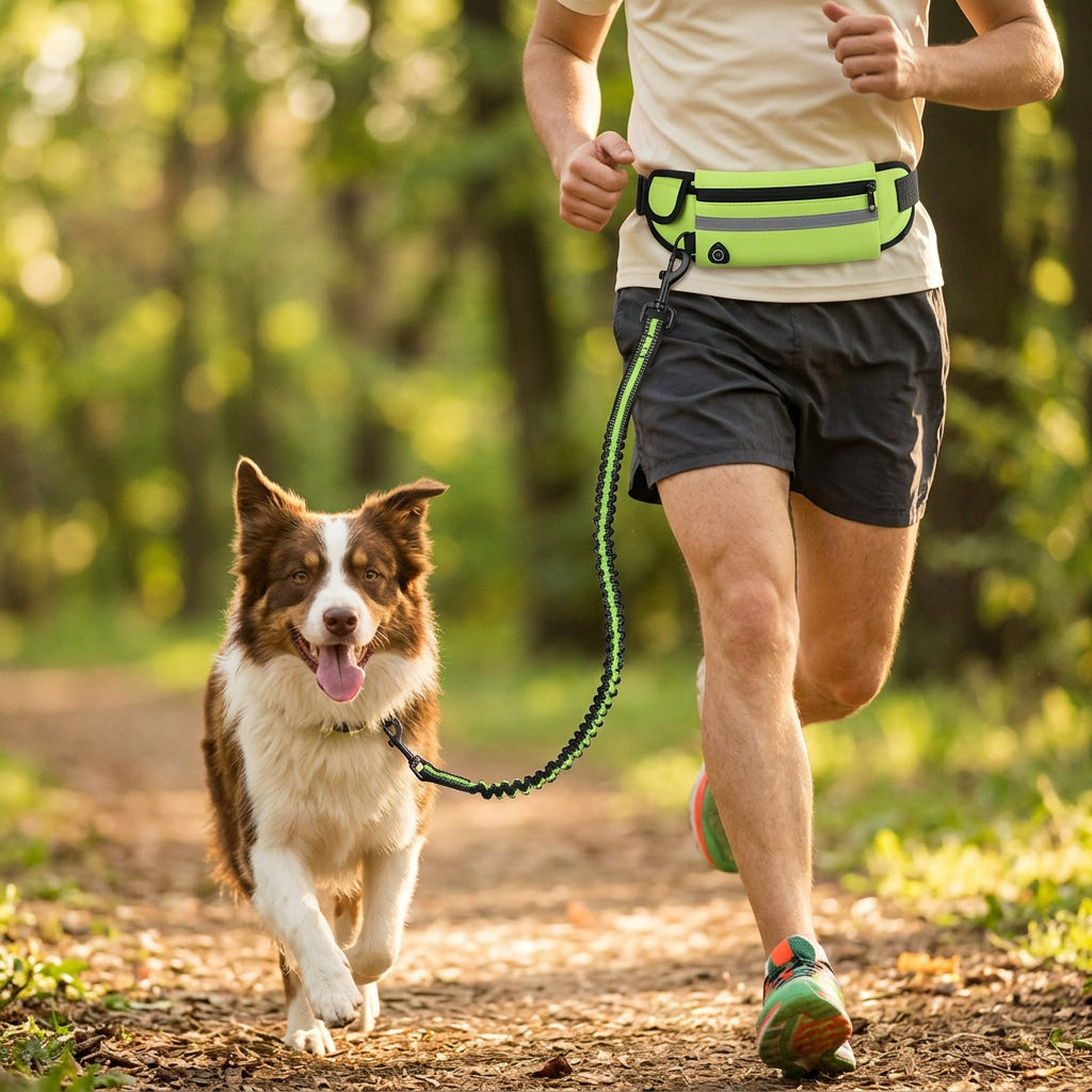 Hands-Free Running Belt with Bungee Dog Leash