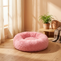 Plush Round Pet Bed – Super Soft Lamb Velvet Bed for Cats & Small Dogs