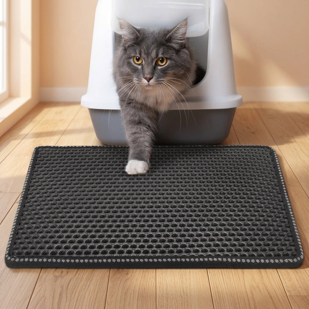 Cat Litter Mat Kitty Litter Trapping Mat Double Layer Mats