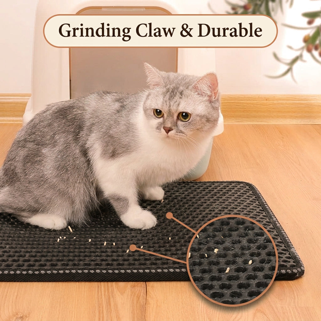Cat Litter Mat Kitty Litter Trapping Mat Double Layer Mats